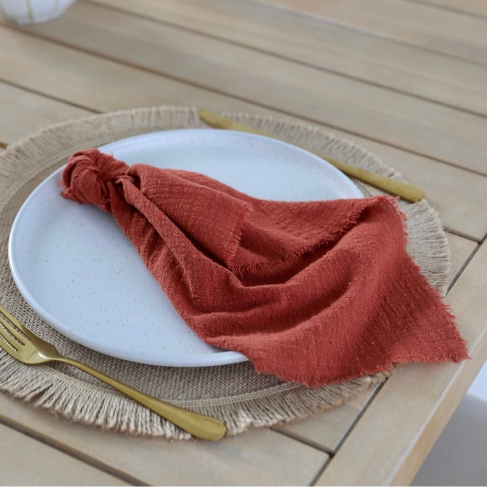 NEW Terracotta Cheesecloth Napkins (40 each)